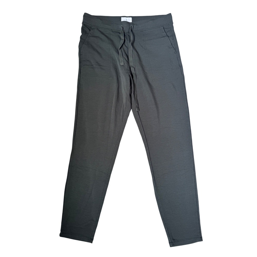 Lou & Grey Signature Soft Sweatpants Dark Green Drawstring Joggers Womens S